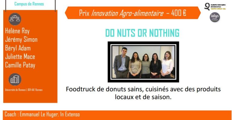 Do Nuts or Nothing : lauréat du prix ialys de l'innovation agro-alimentaire 2017